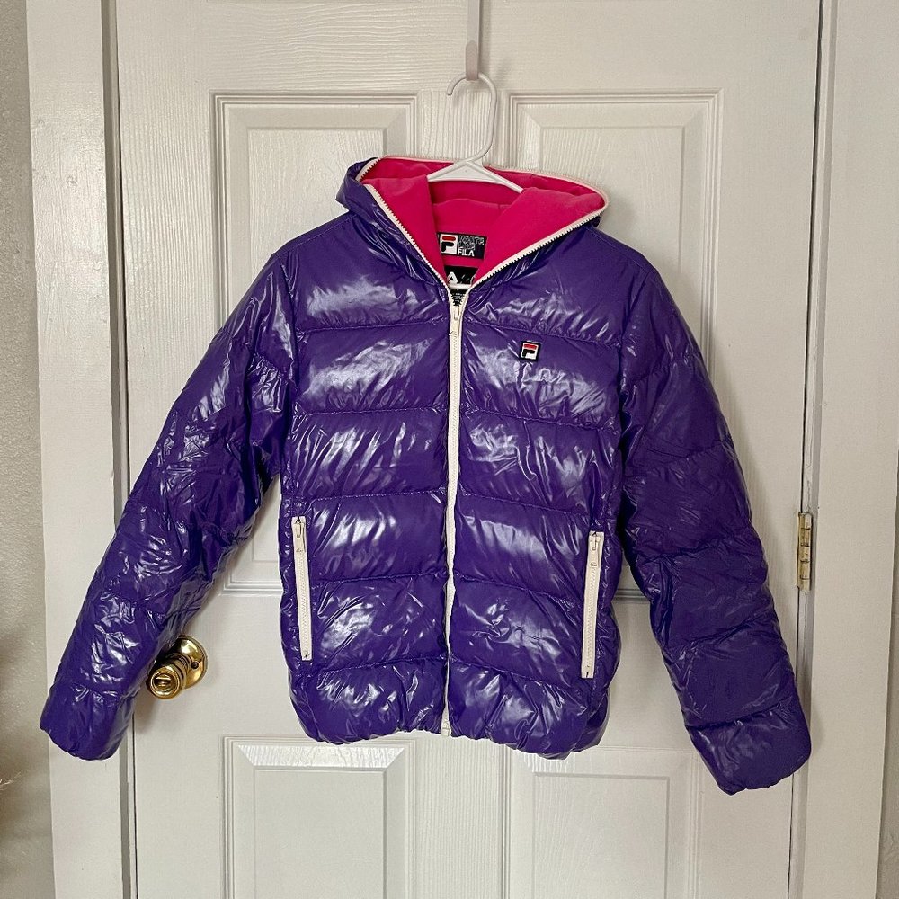 fila Purple Puffer Coat (Size Medium)